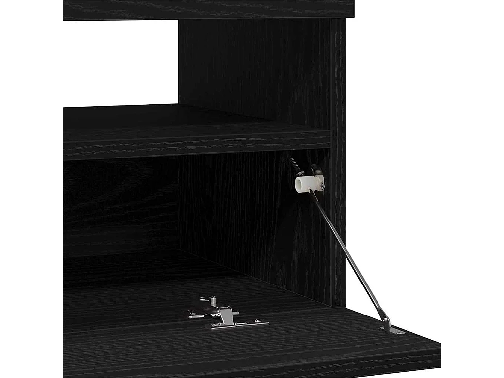 Meuble TV Noir 80 x 35 x 40 cm Bois d'ingénierie