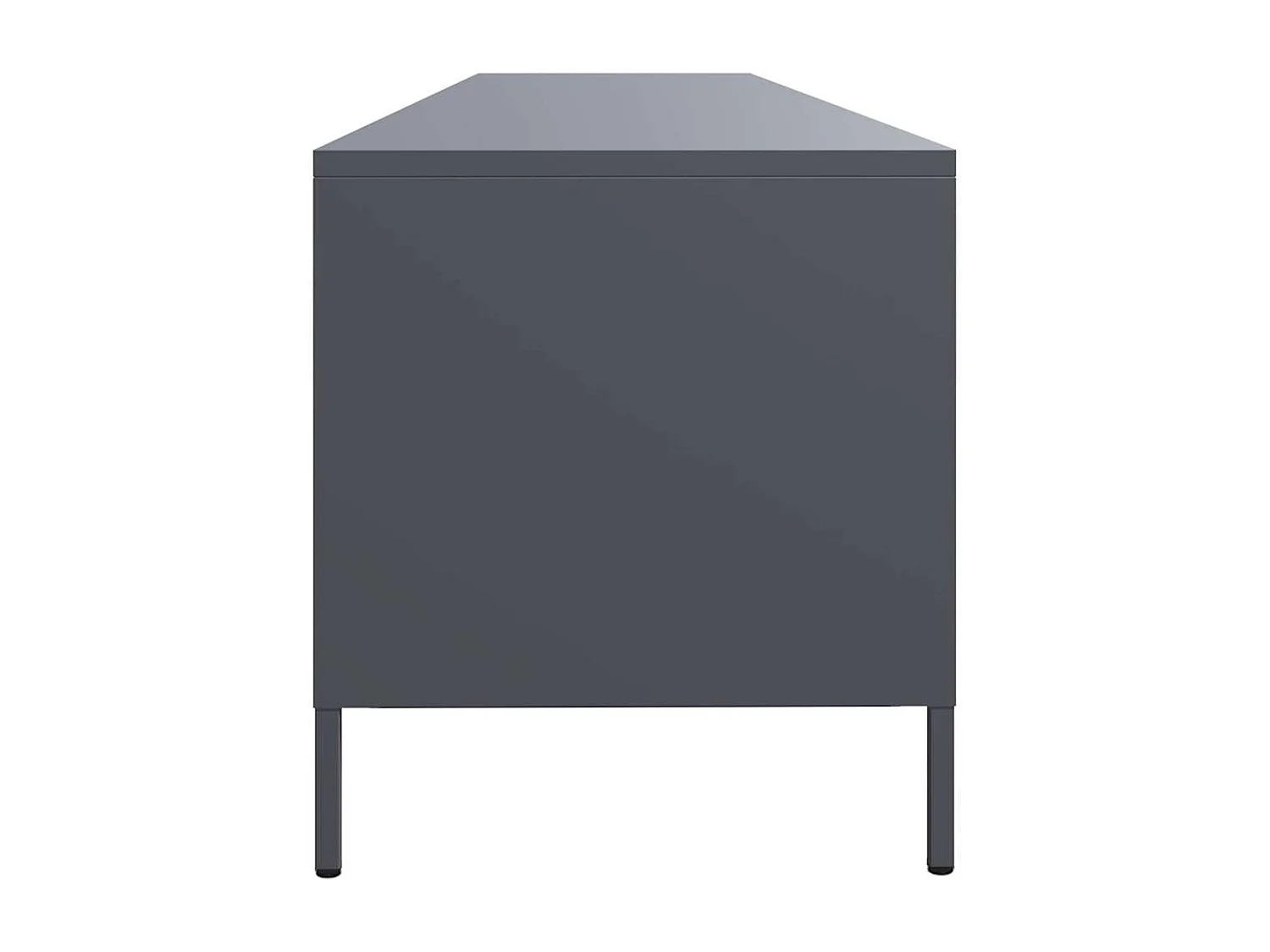 Meuble TV anthracite 202x39x43,5 cm acier laminé à froid