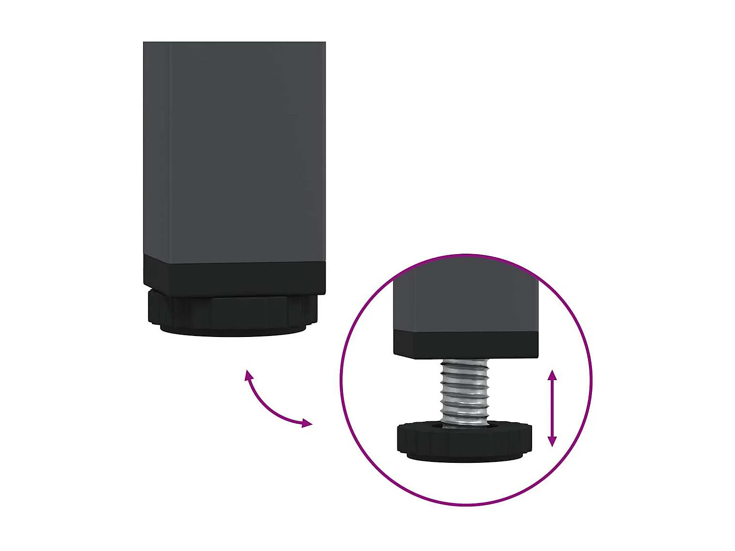 Meuble TV anthracite 202x39x43,5 cm acier laminé à froid