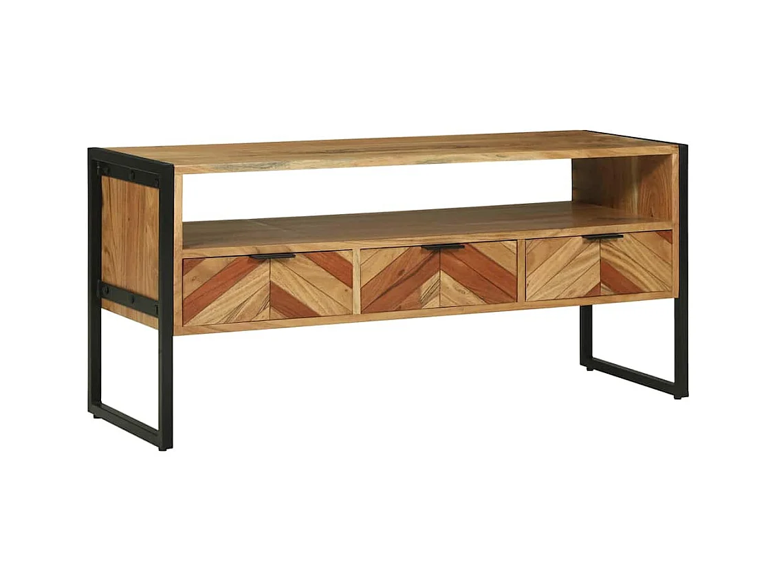 Meuble TV Marron 100 x 35 x 50 cm Bois d'acacia massif