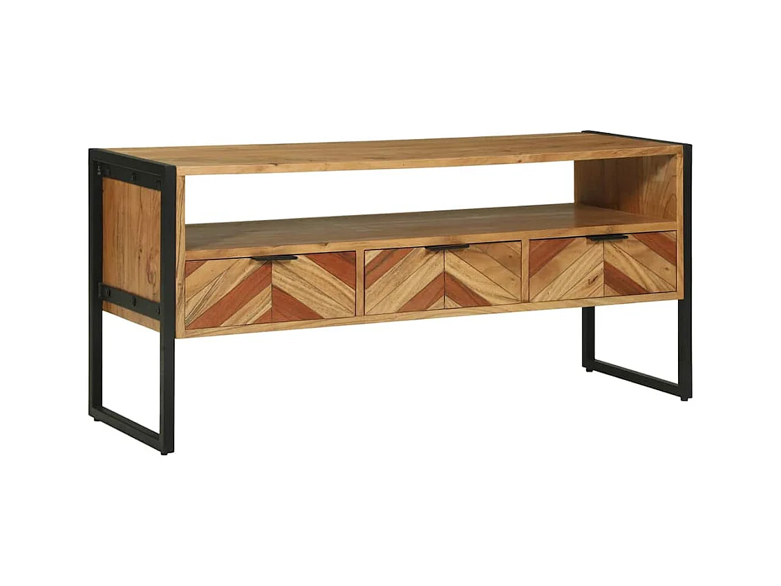 Meuble TV Marron 100 x 35 x 50 cm Bois d'acacia massif