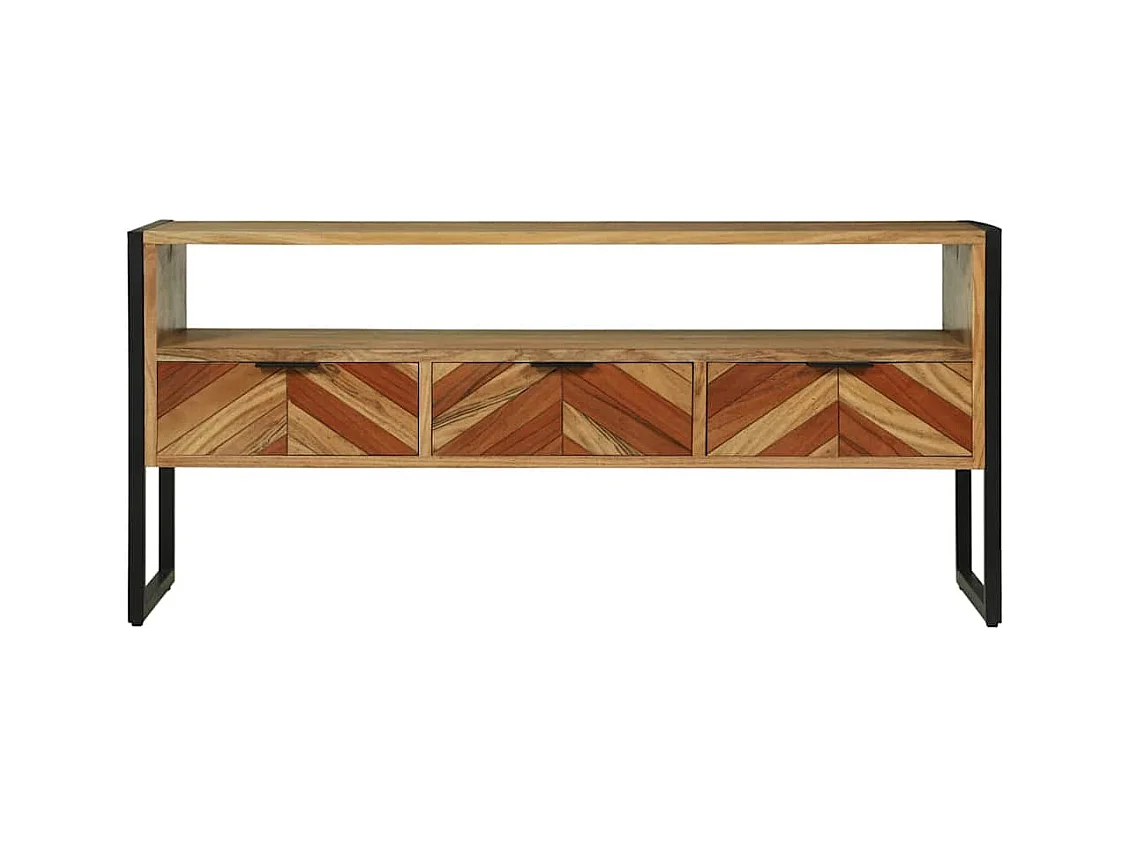 Meuble TV Marron 100 x 35 x 50 cm Bois d'acacia massif