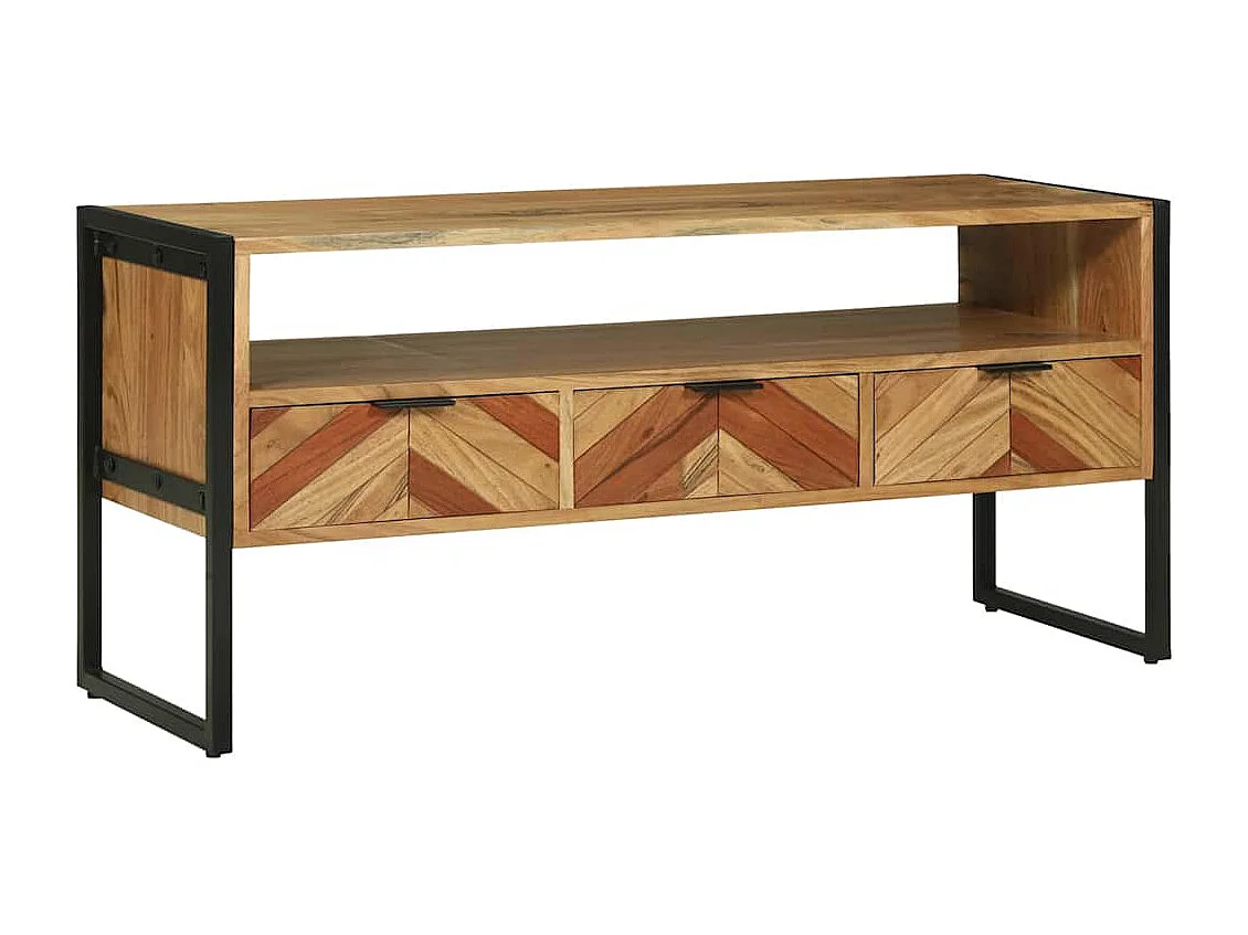 Meuble TV Marron 100 x 35 x 50 cm Bois d'acacia massif