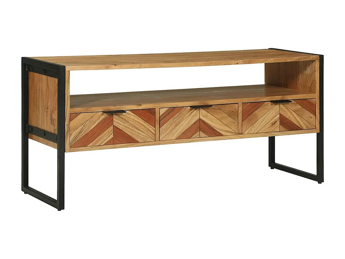 Meuble TV Marron 100 x 35 x 50 cm Bois d'acacia massif