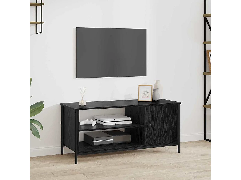 Meuble TV Chêne noir 100 x 40 x 45 cm Bois d'ingénierie