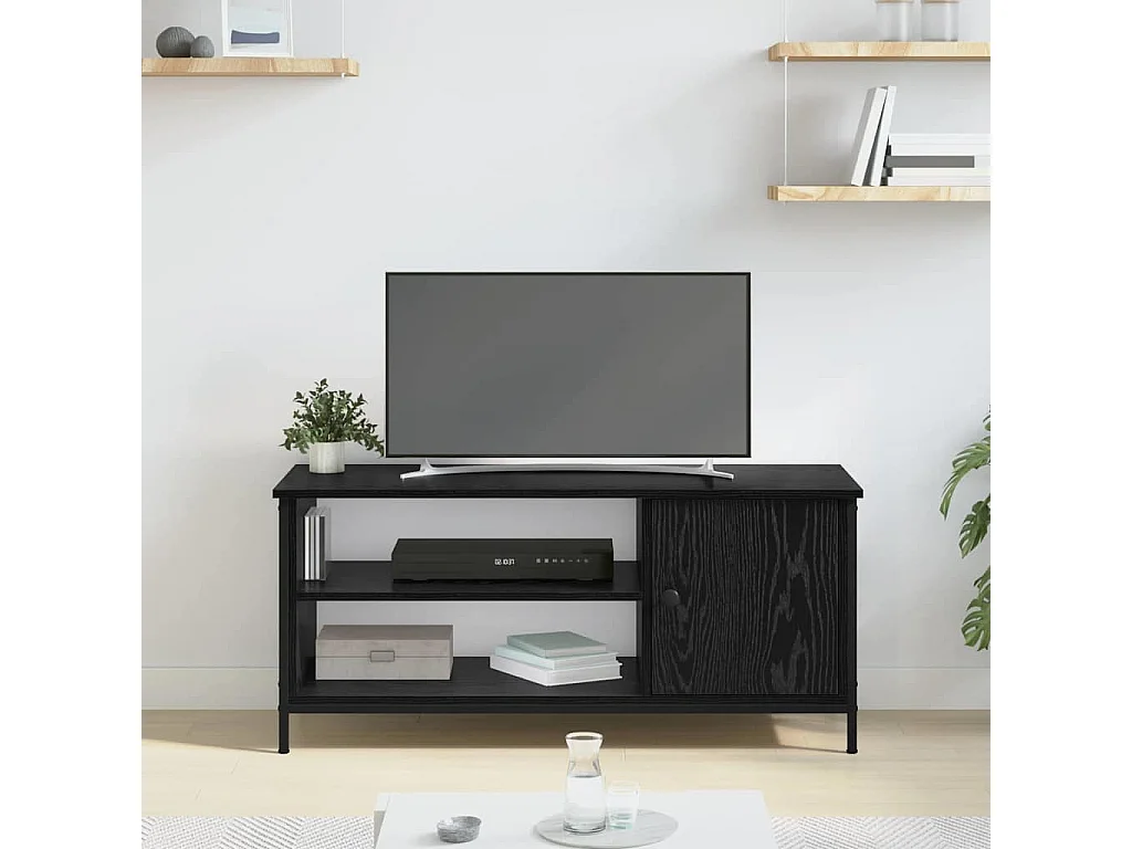 Meuble TV Chêne noir 100 x 40 x 45 cm Bois d'ingénierie