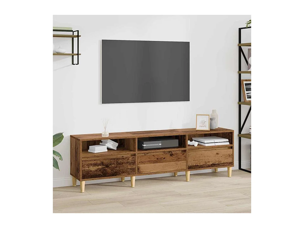 Meuble TV Bois ancien 150 x 30 x 45 cm Bois d'ingénierie