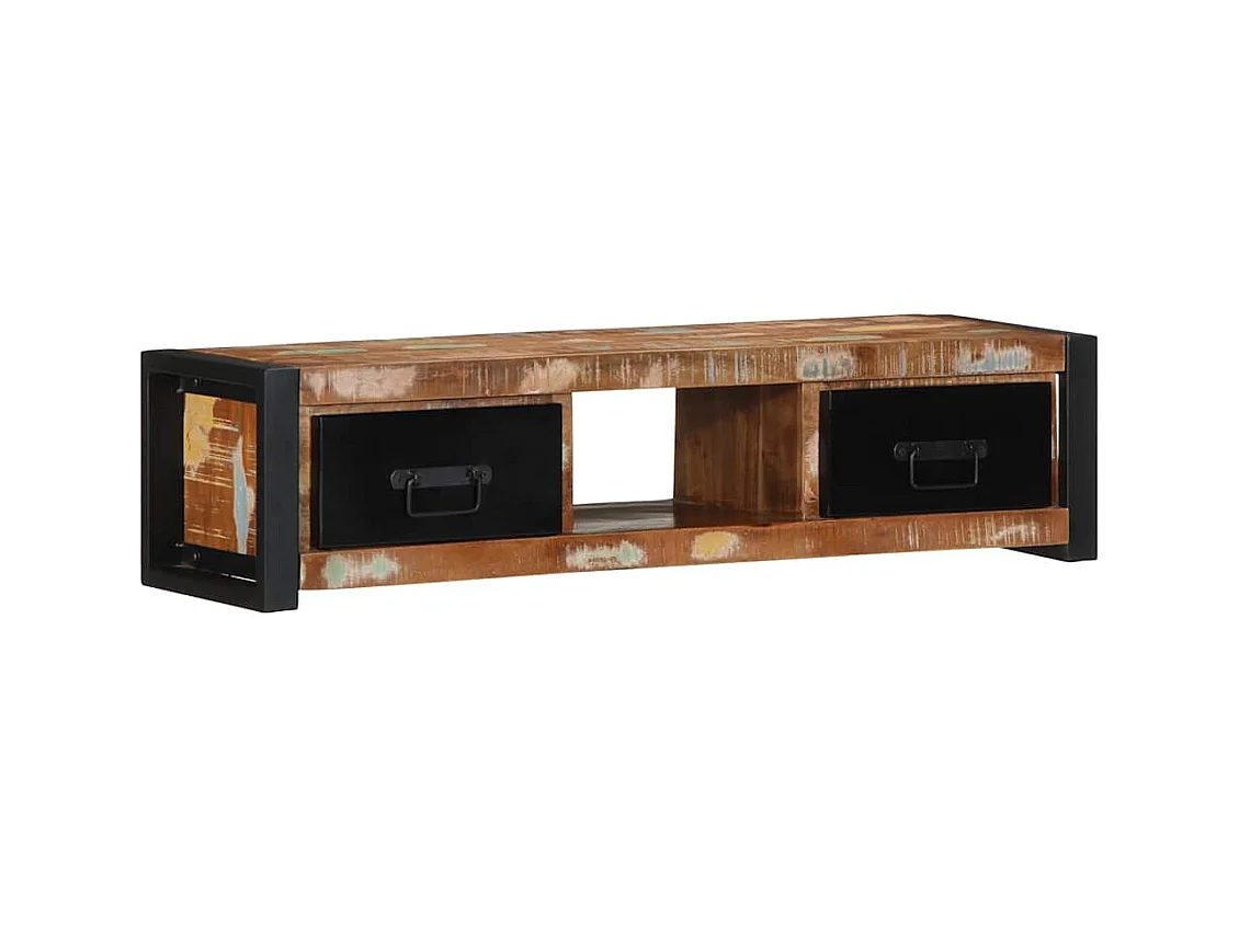 Meuble TV 100x30x25 cm Bois de récupération solide