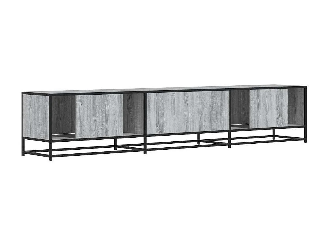 Meuble TV sonoma gris 210x35x41 cm bois d'ingénierie