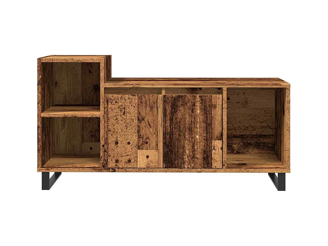 Meuble TV vieux bois 100x35x55 cm bois d'ingénierie