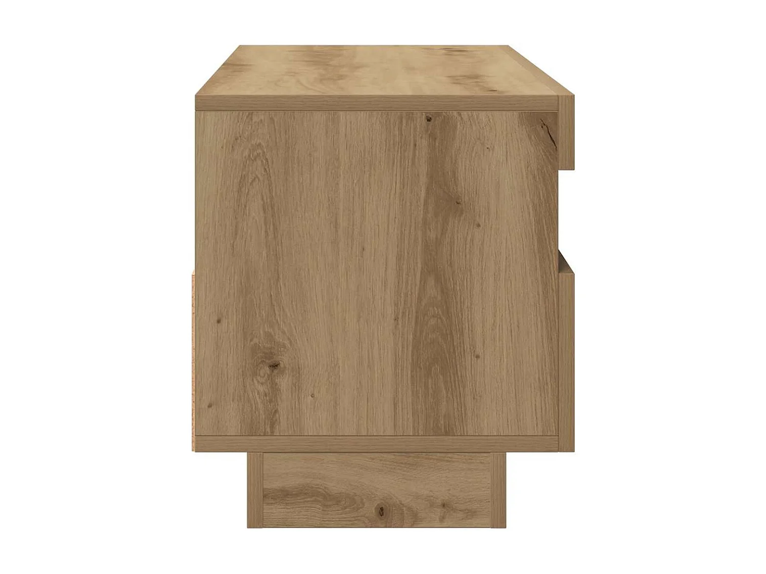 Meuble TV avec lumières LED chêne artisanal bois d'ingénierie