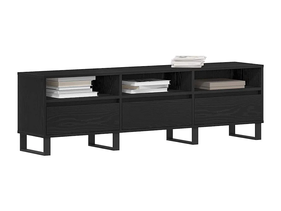Meuble TV Chêne noir 150 x 30 x 44.5 cm Bois d'ingénierie