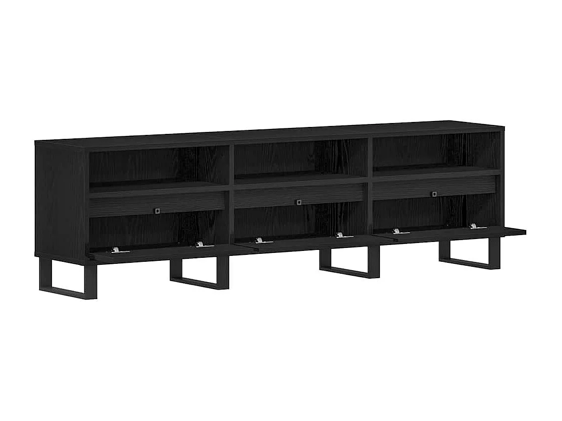 Meuble TV Chêne noir 150 x 30 x 44.5 cm Bois d'ingénierie