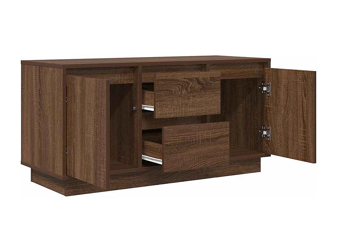 Meuble TV avec lumières LED chêne marron 100x41x50 cm