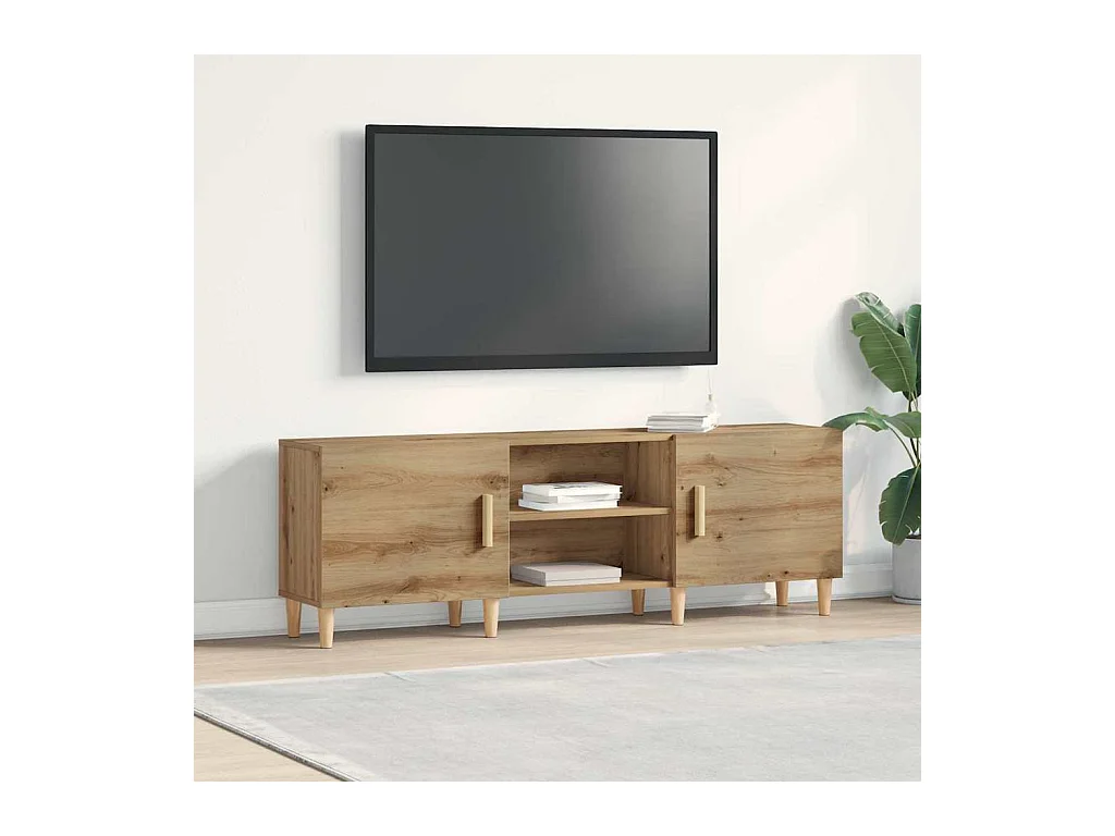 Meuble TV chêne artisanal 150 x 30 x 50 cm Bois d'ingénierie