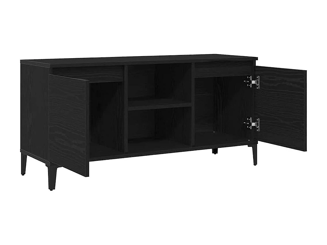 Meuble TV Noir 102 x 35 x 50 cm Bois d'ingénierie
