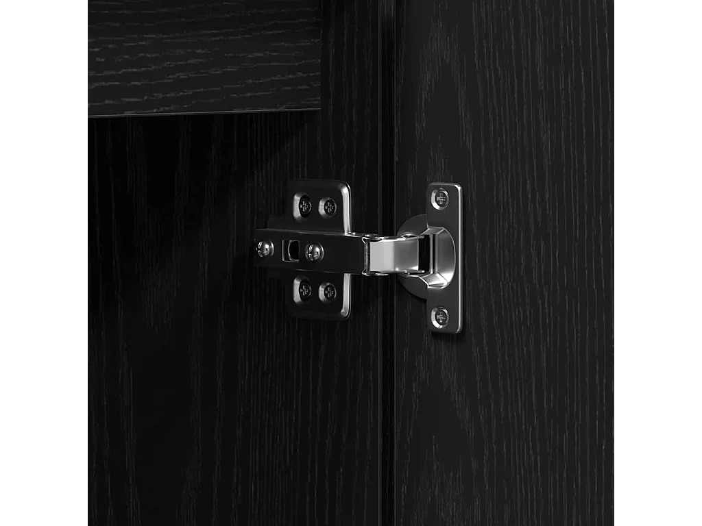 Meuble TV avec LED Chêne noir 100 x 38 x 49 cm