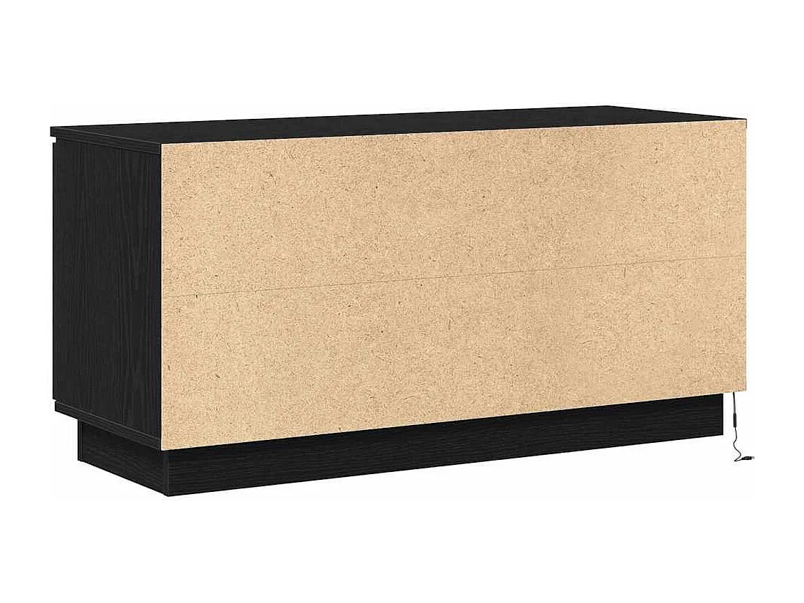 Meuble TV avec LED Chêne noir 100 x 38 x 49 cm