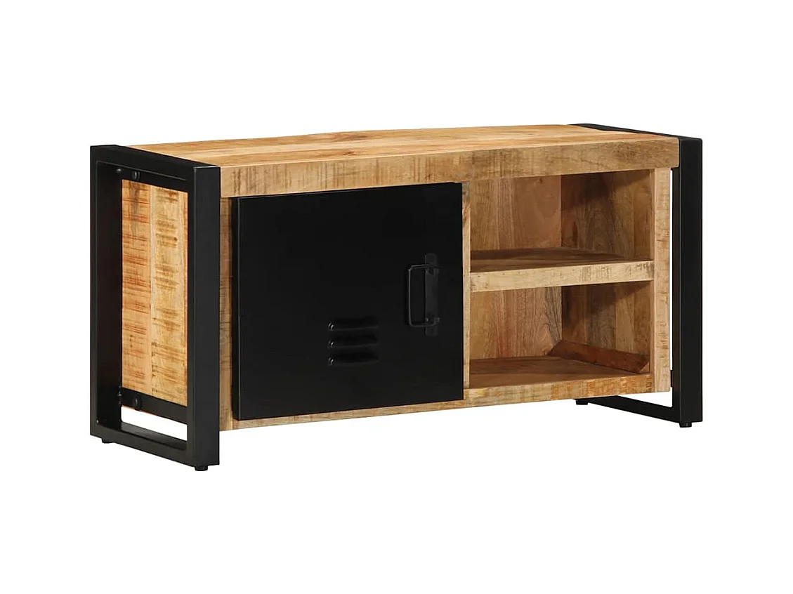 Meuble TV 80x30x40 cm bois massif de manguier brut