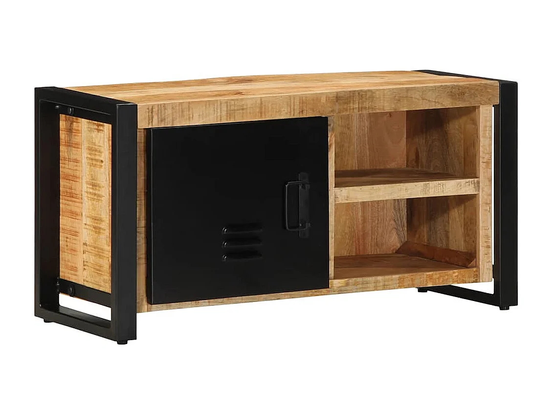 Meuble TV 80x30x40 cm bois massif de manguier brut