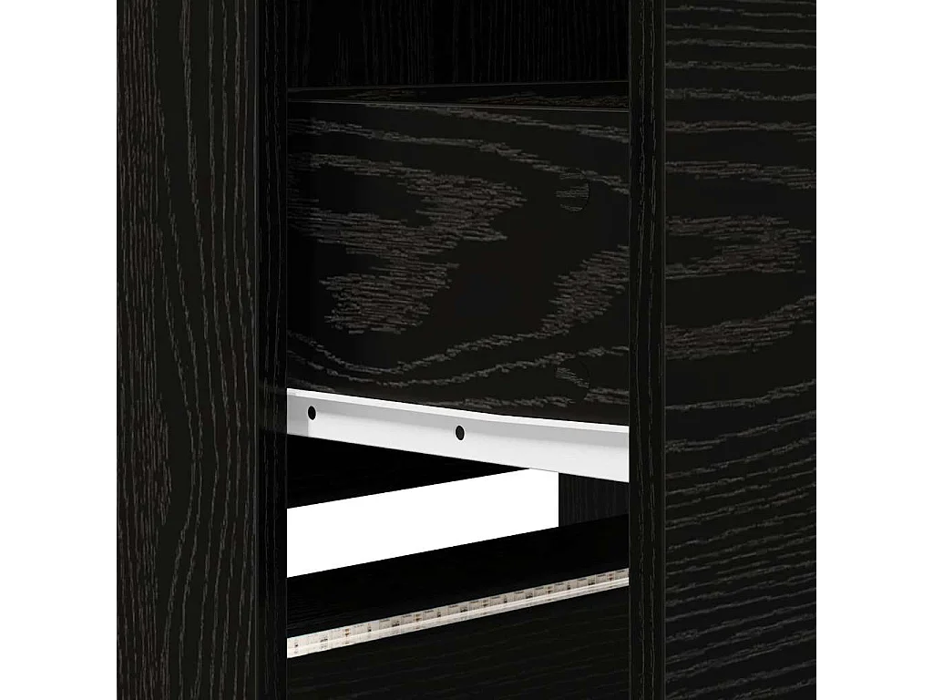 Meuble TV Chêne noir 162,5 x 34 x 40 cm Bois d'ingénierie