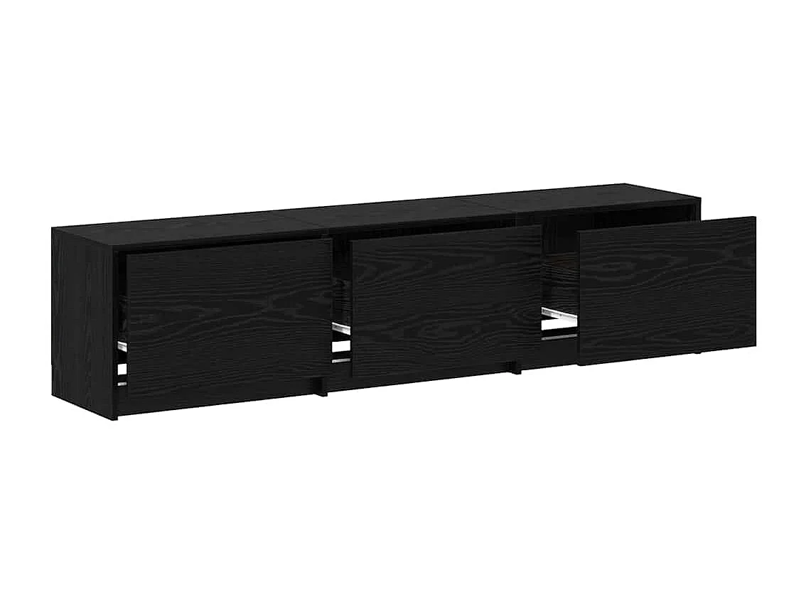 Meuble TV Chêne noir 162,5 x 34 x 40 cm Bois d'ingénierie