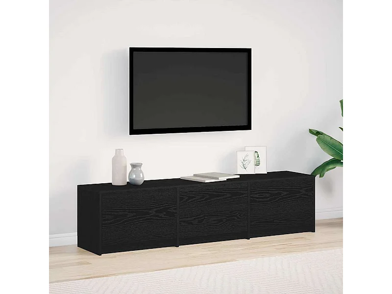 Meuble TV Chêne noir 162,5 x 34 x 40 cm Bois d'ingénierie