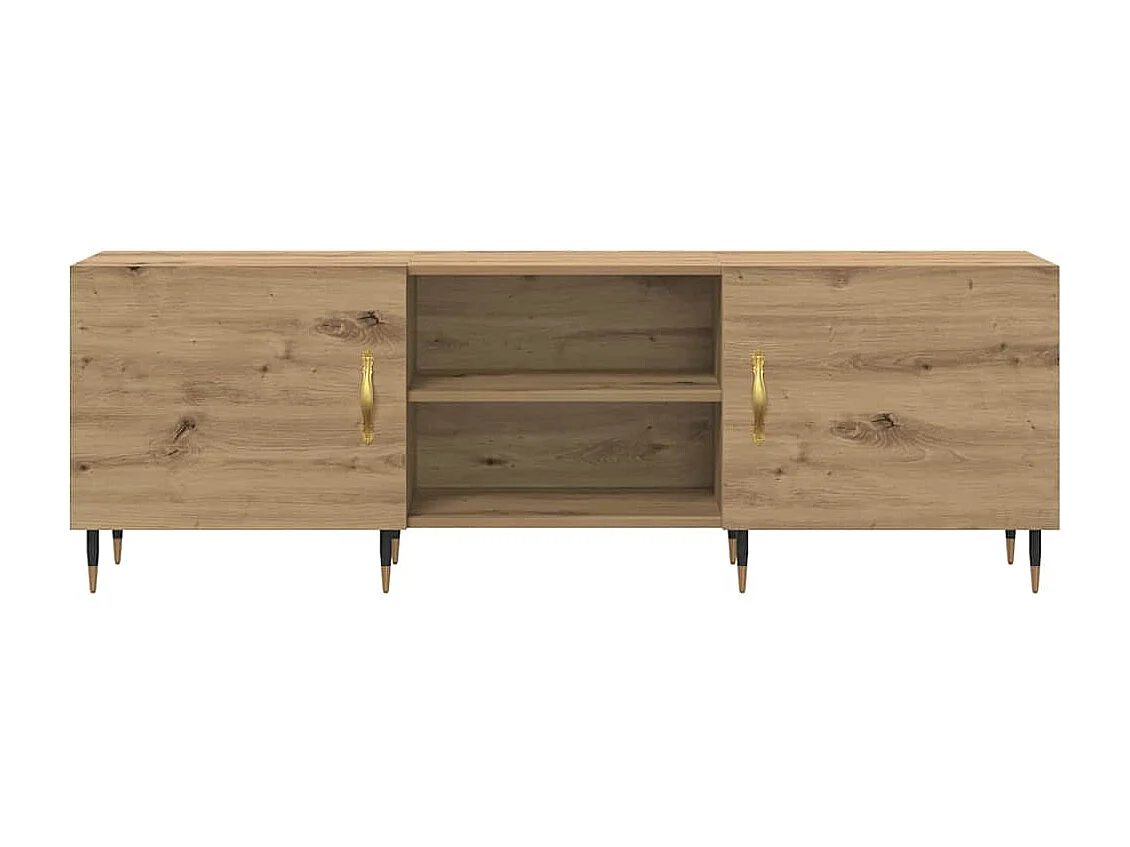 Meuble TV chêne artisanal 150 x 30 x 50 cm Bois d'ingénierie