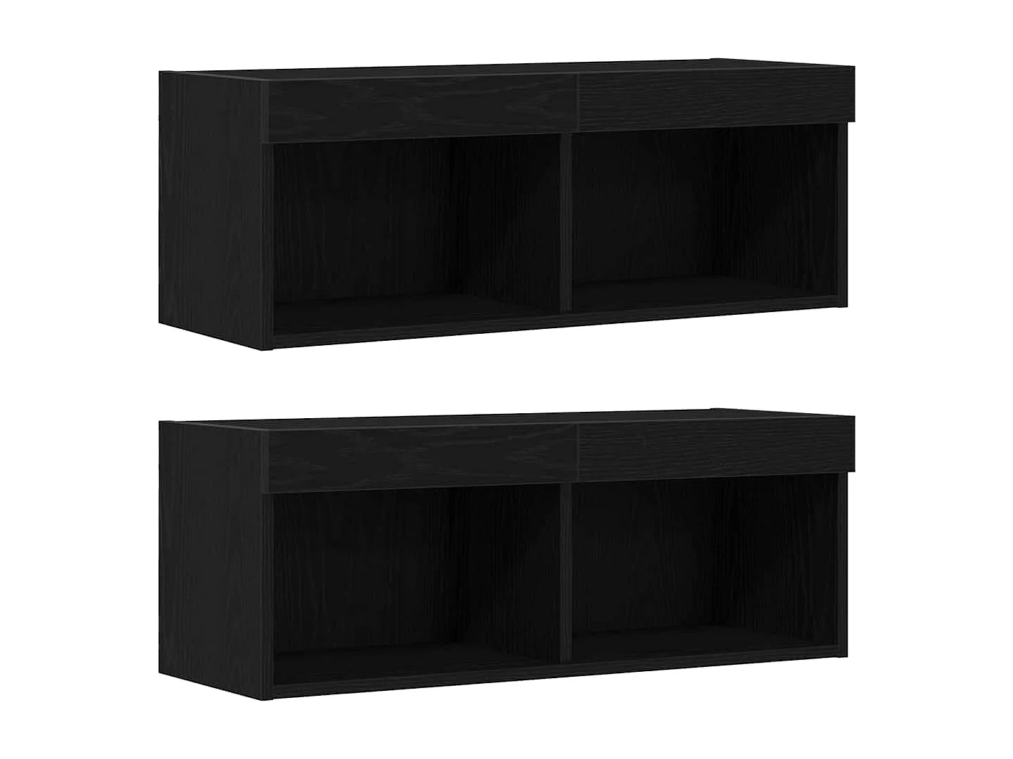 Centro de Entretenimiento 8 pcs Roble negro 40 x 28.5 x 40 cm