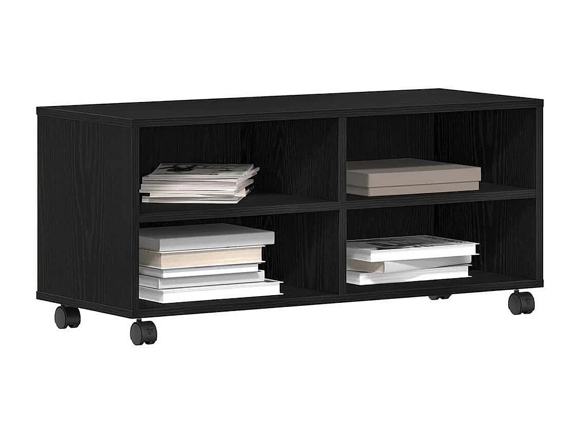 Meuble TV Noir 90 x 35 x 35 cm Bois d'ingénierie