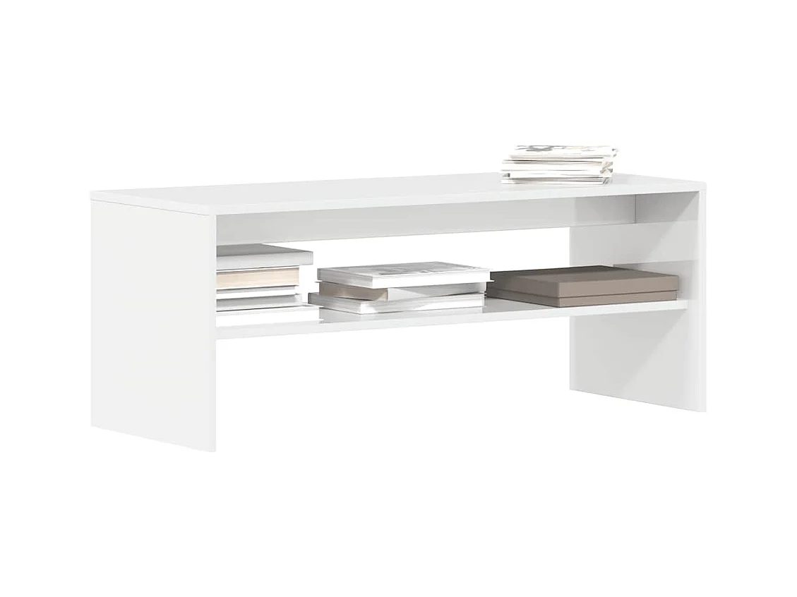 Móvel para TV 100x40x40cm derivados de madeira branco brilhante