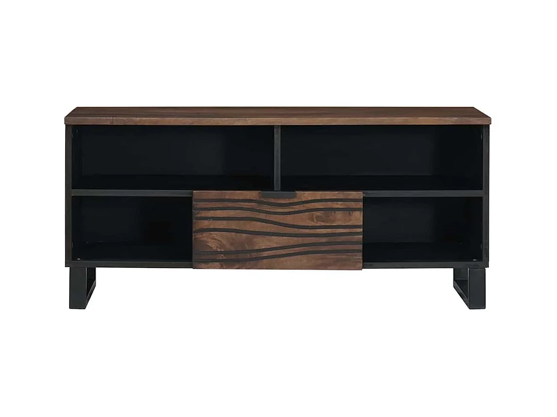Meuble TV Marron 105 x 33 x 46 cm bois de manguier massif