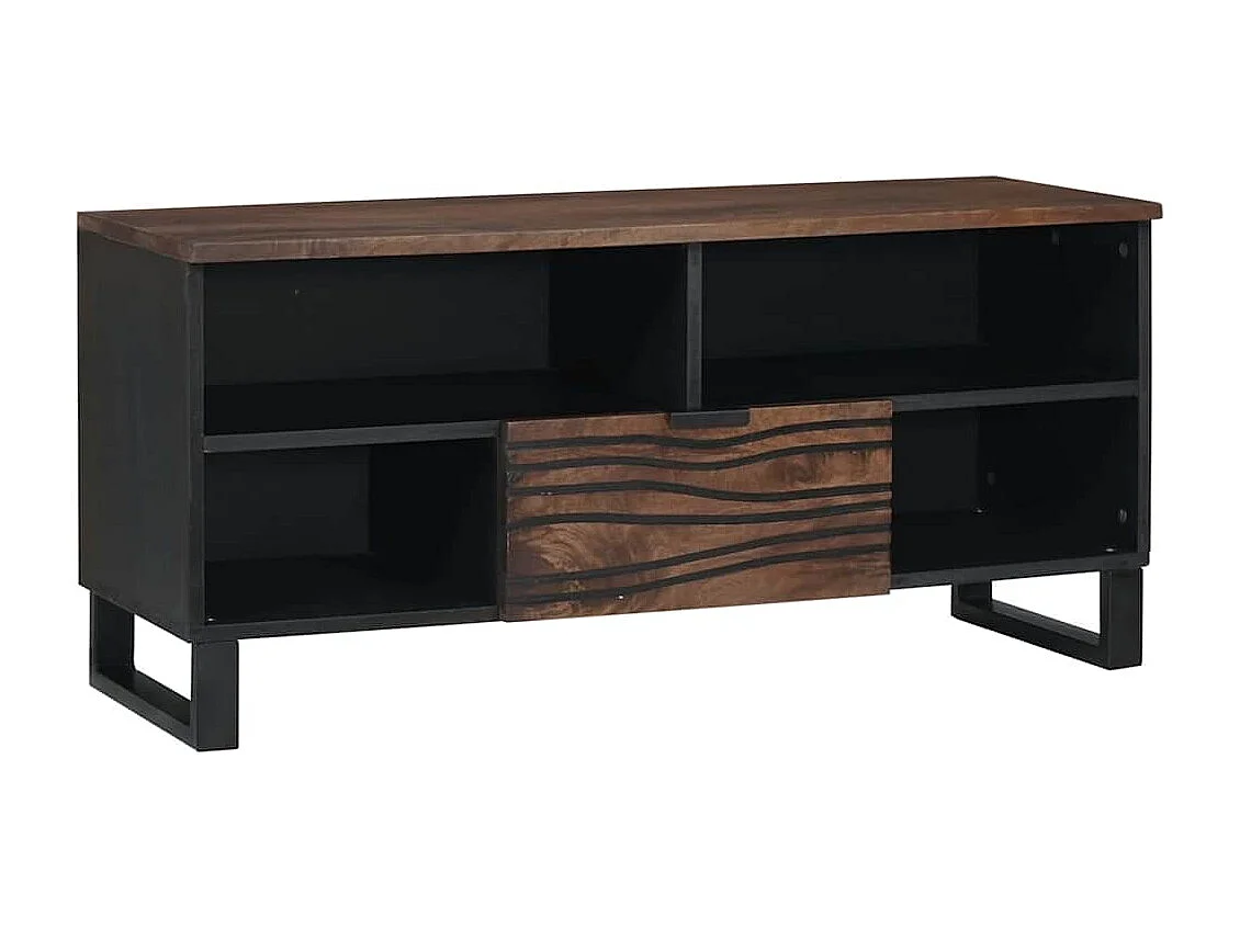 Meuble TV Marron 105 x 33 x 46 cm bois de manguier massif