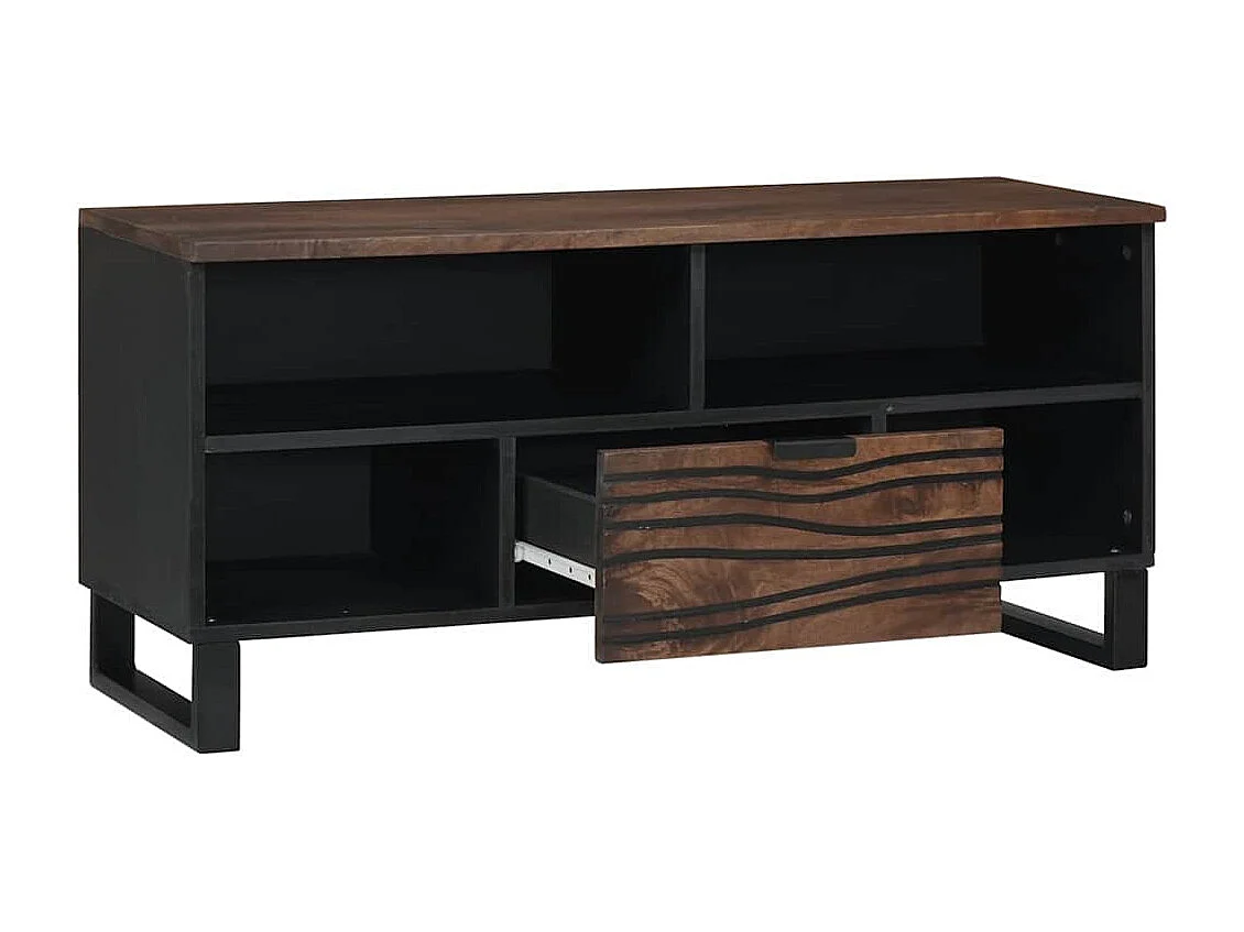 Meuble TV Marron 105 x 33 x 46 cm bois de manguier massif