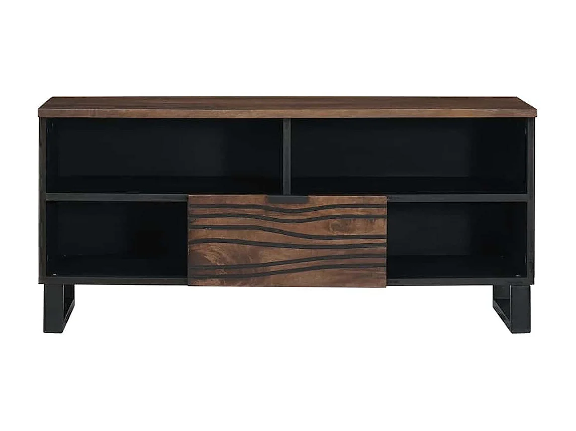 Meuble TV Marron 105 x 33 x 46 cm bois de manguier massif