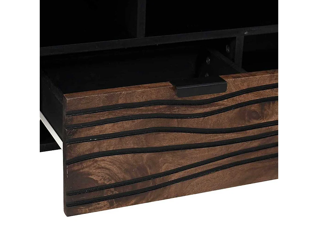 Meuble TV Marron 105 x 33 x 46 cm bois de manguier massif