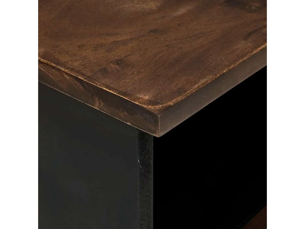 Meuble TV Marron 80 x 33 x 46 cm bois de manguier massif