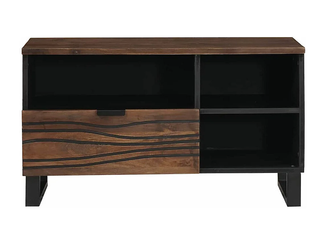 Meuble TV Marron 80 x 33 x 46 cm bois de manguier massif