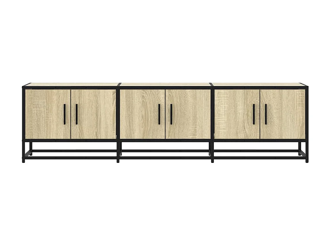 Meuble TV chêne sonoma 150x35x41 cm bois d'ingénierie et métal