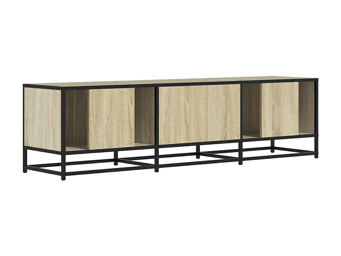 Meuble TV chêne sonoma 150x35x41 cm bois d'ingénierie et métal