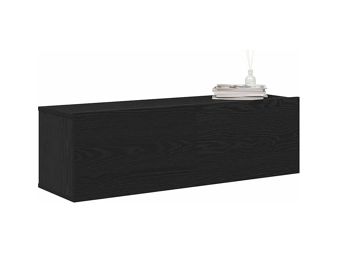 Meuble TV 2 pièces Noir 100 x 30 x 30 cm Bois d'ingénierie