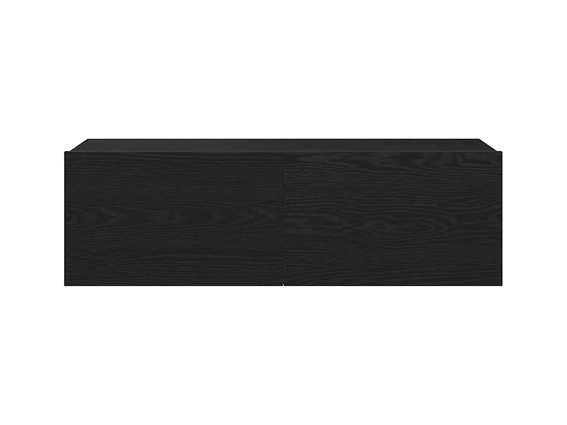 Meuble TV 2 pièces Noir 100 x 30 x 30 cm Bois d'ingénierie