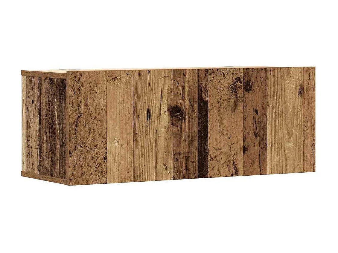 Ensemble de meuble TV mural 8 pièces vieux bois bois d'ingénierie