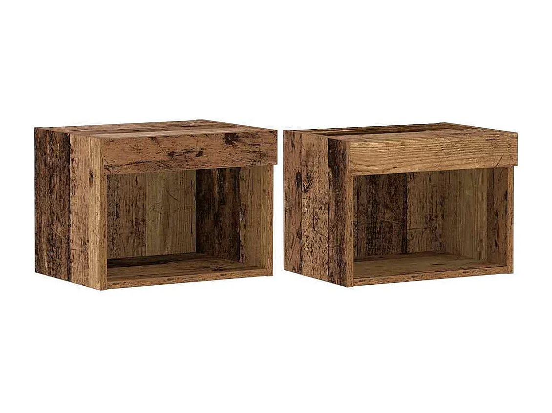 Meuble TV 2 pièces Bois ancien 40 x 30 x 30 cm Bois d'ingénierie