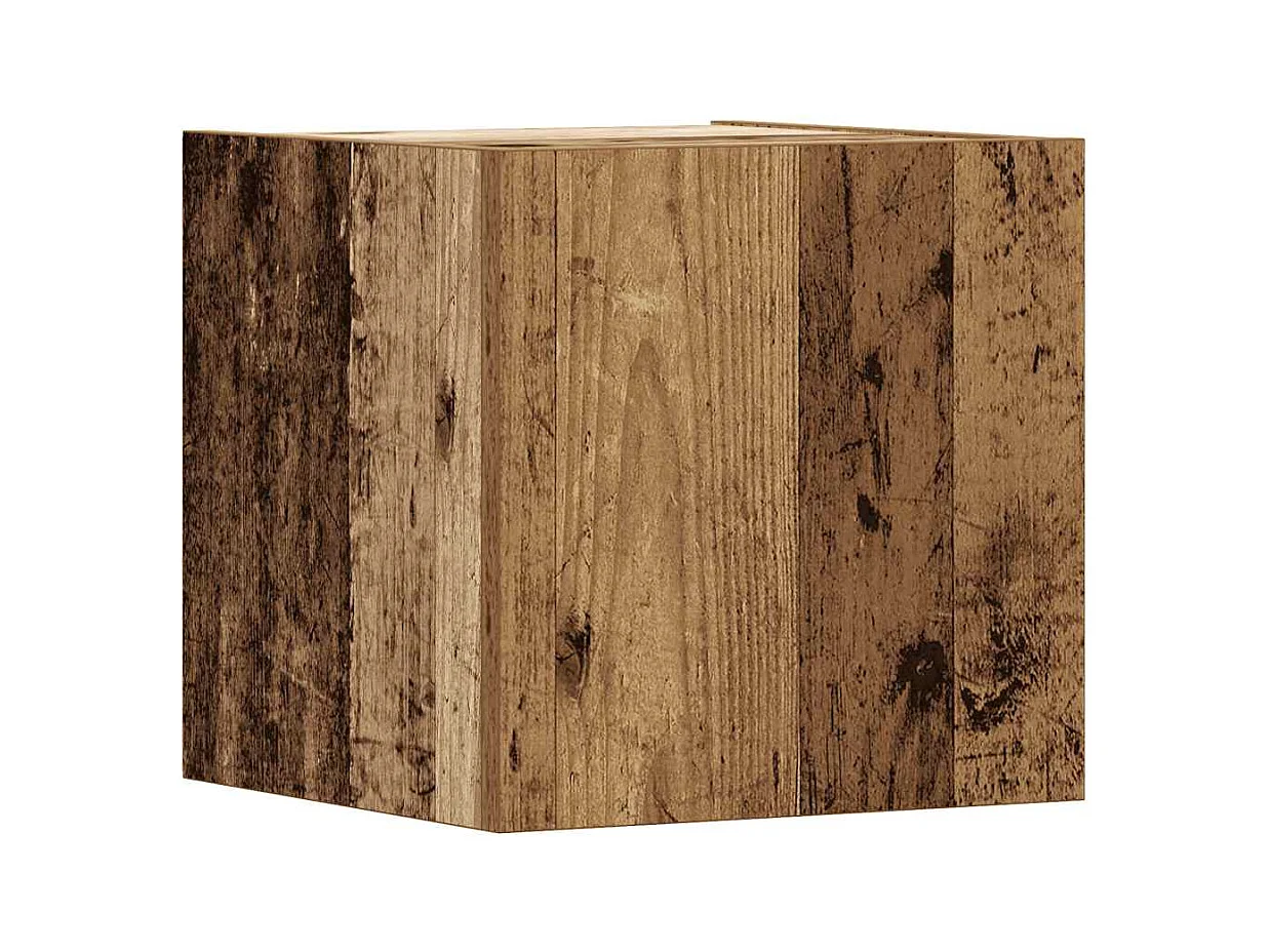 Ensemble de meuble TV mural 6 pièces vieux bois bois d'ingénierie