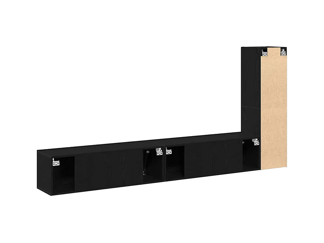 Ensemble meuble TV 3 pièces Chêne noir 100 x 30 x 30 cm