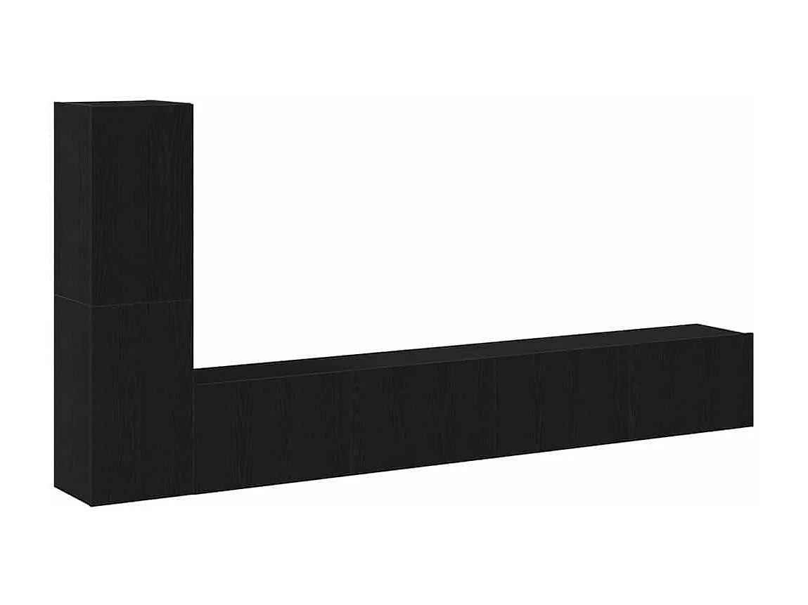 Ensemble meuble TV 3 pièces Chêne noir 100 x 30 x 30 cm