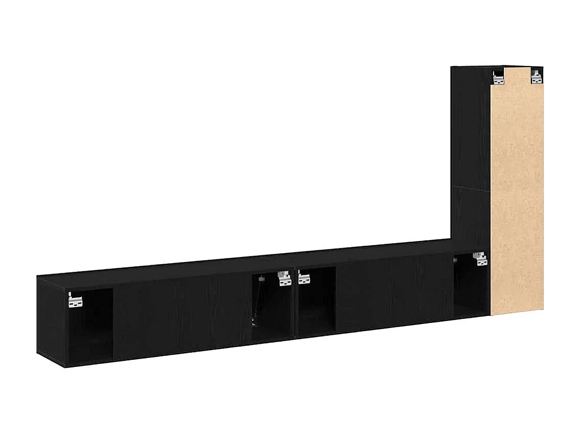 Ensemble meuble TV 3 pièces Chêne noir 100 x 30 x 30 cm