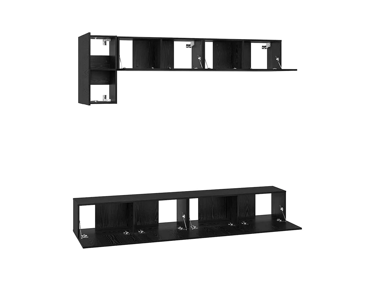 Ensemble meuble TV 5 pièces Chêne noir 100 x 30 x 30 cm