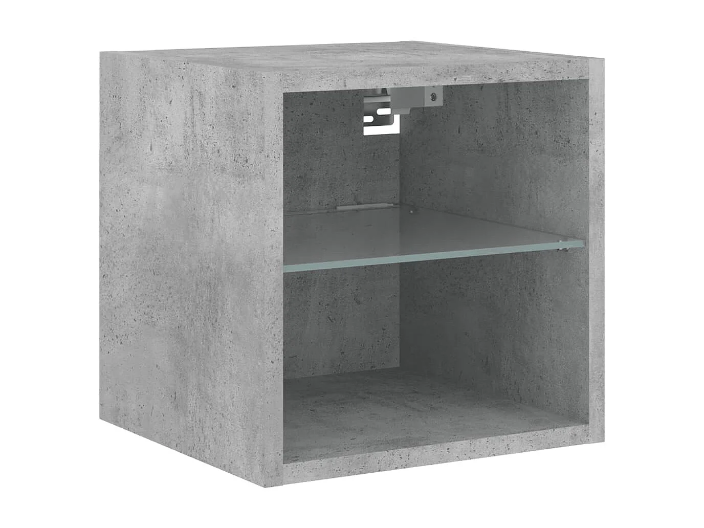 Meubles TV muraux et lumières LED 2pièces gris béton 30x28,5x30 cm